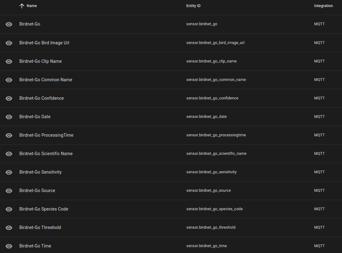 BirdNET-go MQTT